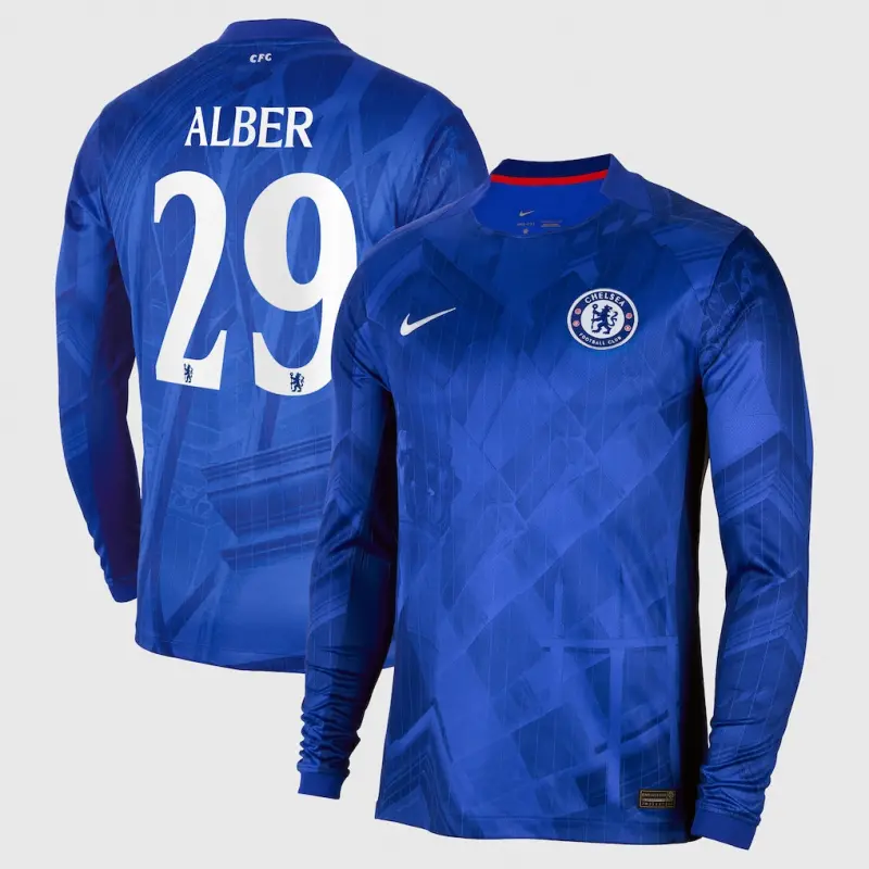 Chelsea chelsea cup nike stadium home langarmtrikot 2025-26 mit alber 29-aufdruck Trikot - Exklusive Chelsea Fußballbekleidung