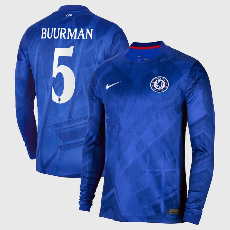 Chelsea chelsea cup nike stadium home langarmtrikot 2025-26 mit buurman 5-aufdruck Trikot - Exklusive Chelsea Fußballbekleidung
