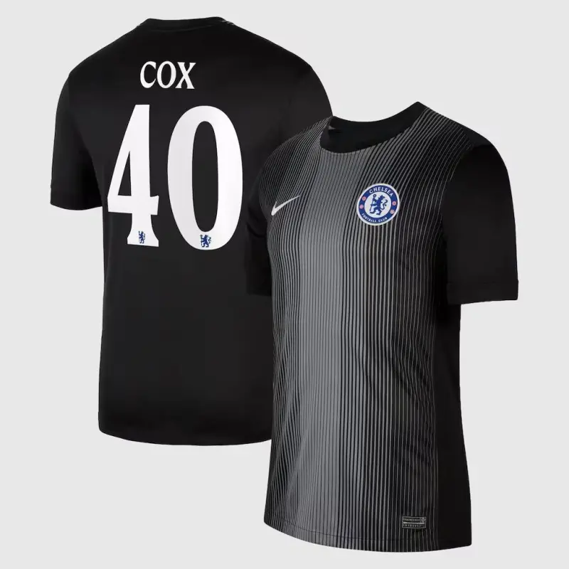 Chelsea chelsea cup nike torwart-stadiontrikot 2025-26 – jugendliche mit cox 40-aufdruck Trikot - Exklusive Chelsea Fußballbekleidung