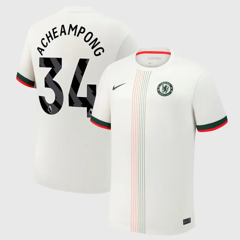 Chelsea chelsea nike auswärtsstadiontrikot 2025-26 mit acheampong 34-aufdruck Trikot - Exklusive Chelsea Fußballbekleidung