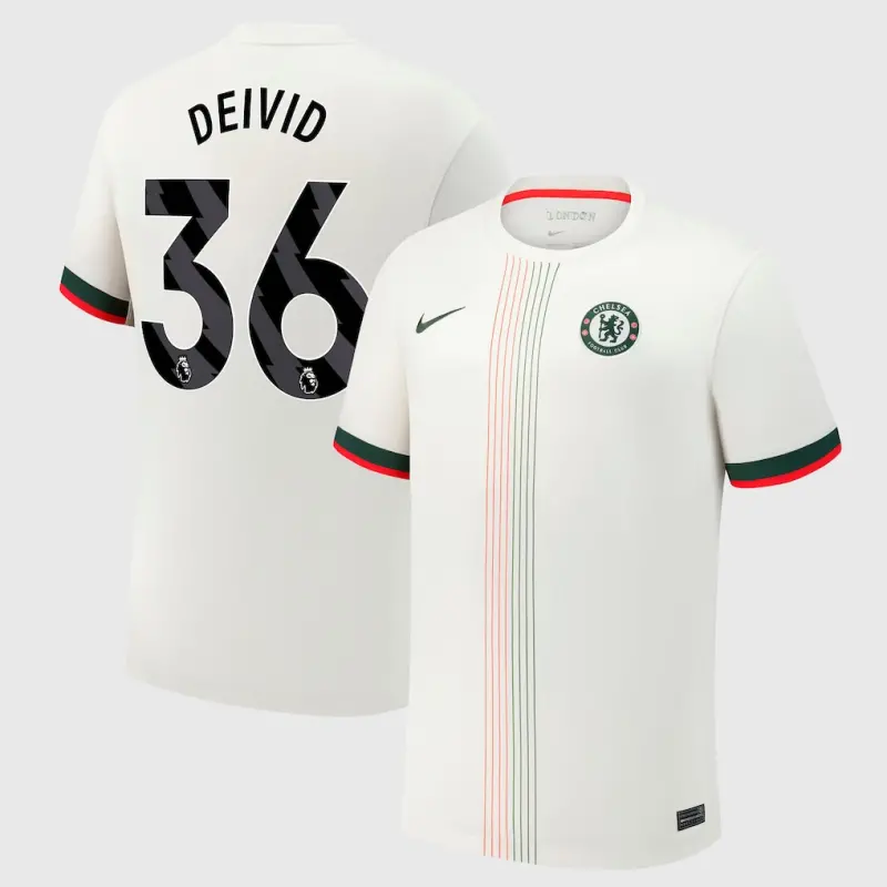 Chelsea chelsea nike auswärtsstadiontrikot 2025-26 mit deivid 36-aufdruck Trikot - Exklusive Chelsea Fußballbekleidung