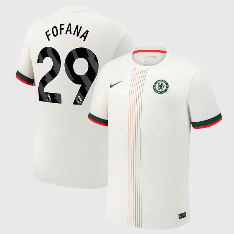 Chelsea chelsea nike auswärtsstadiontrikot 2025-26 mit fofana 29-aufdruck Trikot - Exklusive Chelsea Fußballbekleidung