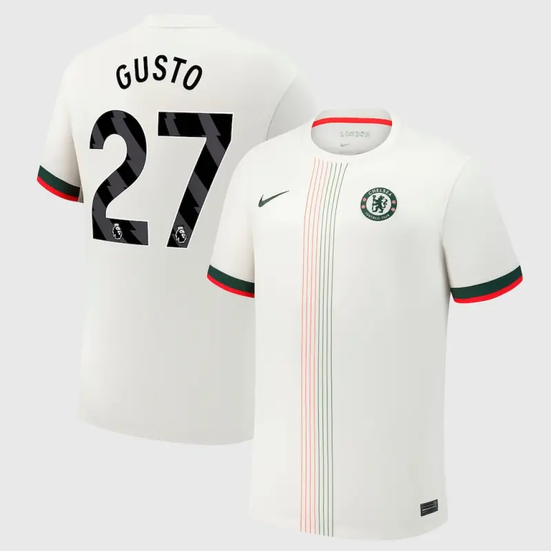 Chelsea chelsea nike auswärtsstadiontrikot 2025-26 mit gusto 27-aufdruck Trikot - Exklusive Chelsea Fußballbekleidung