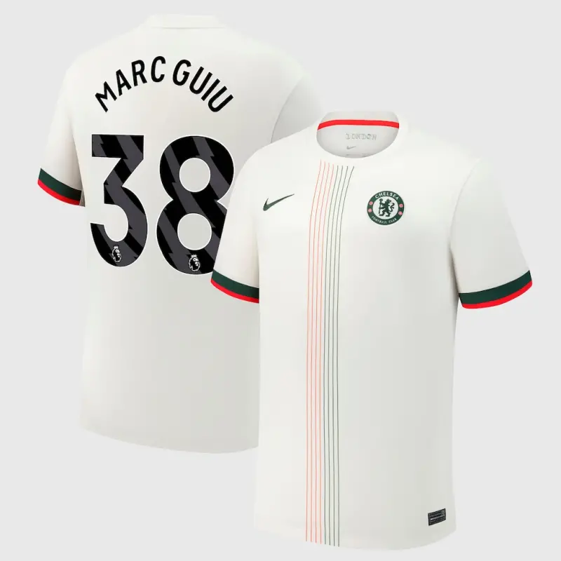 Chelsea chelsea nike auswärtsstadiontrikot 2025-26 mit marc guiu 38-aufdruck Trikot - Exklusive Chelsea Fußballbekleidung
