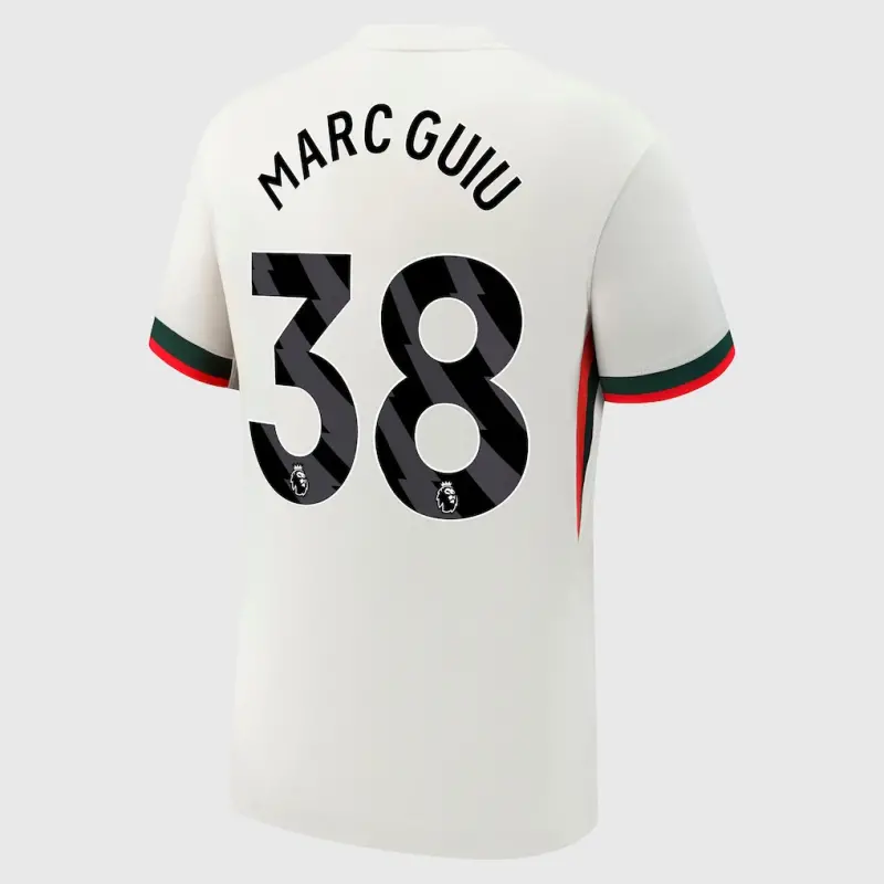Chelsea chelsea nike auswärtsstadiontrikot 2025-26 mit marc guiu 38-aufdruck Trikot - Exklusive Chelsea Fußballbekleidung Chelsea chelsea nike auswärtsstadiontrikot 2025-26 mit marc guiu 38-aufdruck Trikot - Exklusive Chelsea Fußballbekleidung