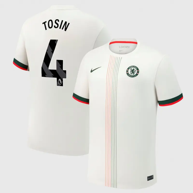 Chelsea chelsea nike auswärtsstadiontrikot 2025-26 mit tosin 4-aufdruck Trikot - Exklusive Chelsea Fußballbekleidung