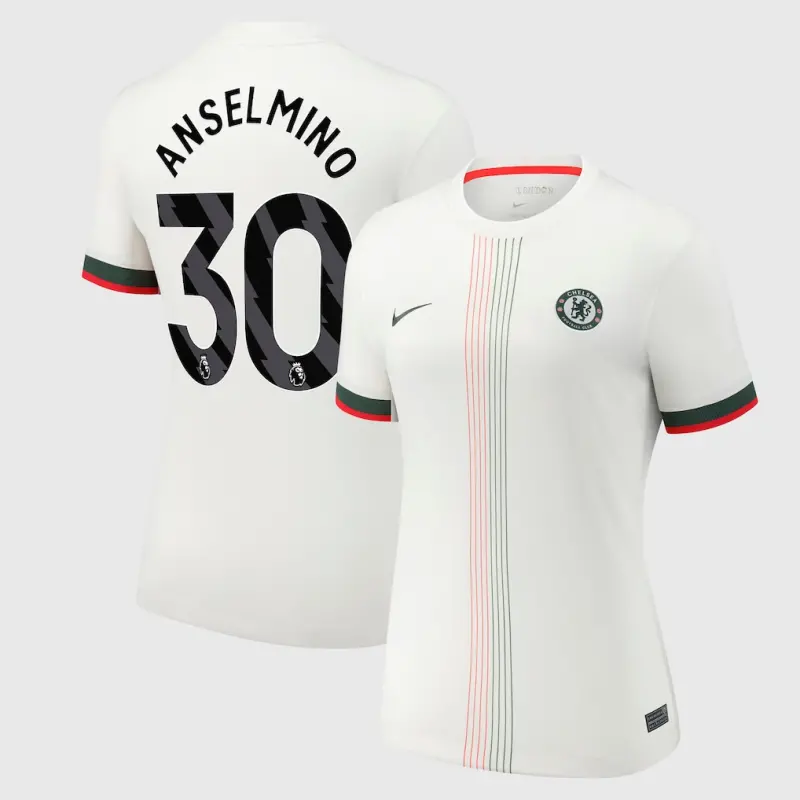 Chelsea chelsea nike auswärtsstadiontrikot 2025-26 – damen mit anselmino 30-aufdruck Trikot - Exklusive Chelsea Fußballbekleidung