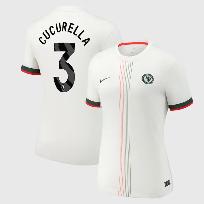 Chelsea chelsea nike auswärtsstadiontrikot 2025-26 – damen mit cucurella 3-aufdruck Trikot - Exklusive Chelsea Fußballbekleidung