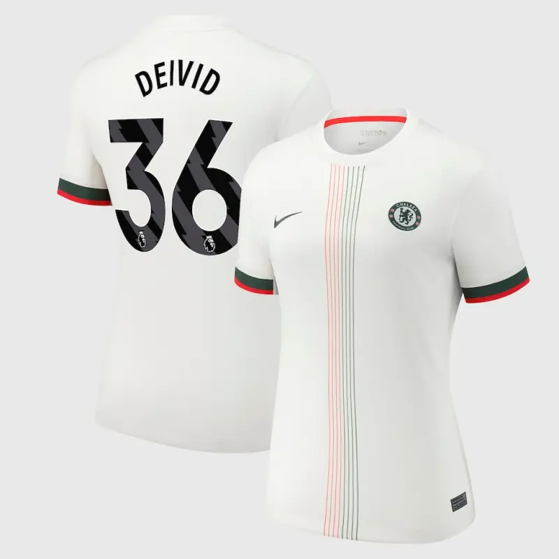 Chelsea chelsea nike auswärtsstadiontrikot 2025-26 – damen mit deivid 36-aufdruck Trikot - Exklusive Chelsea Fußballbekleidung