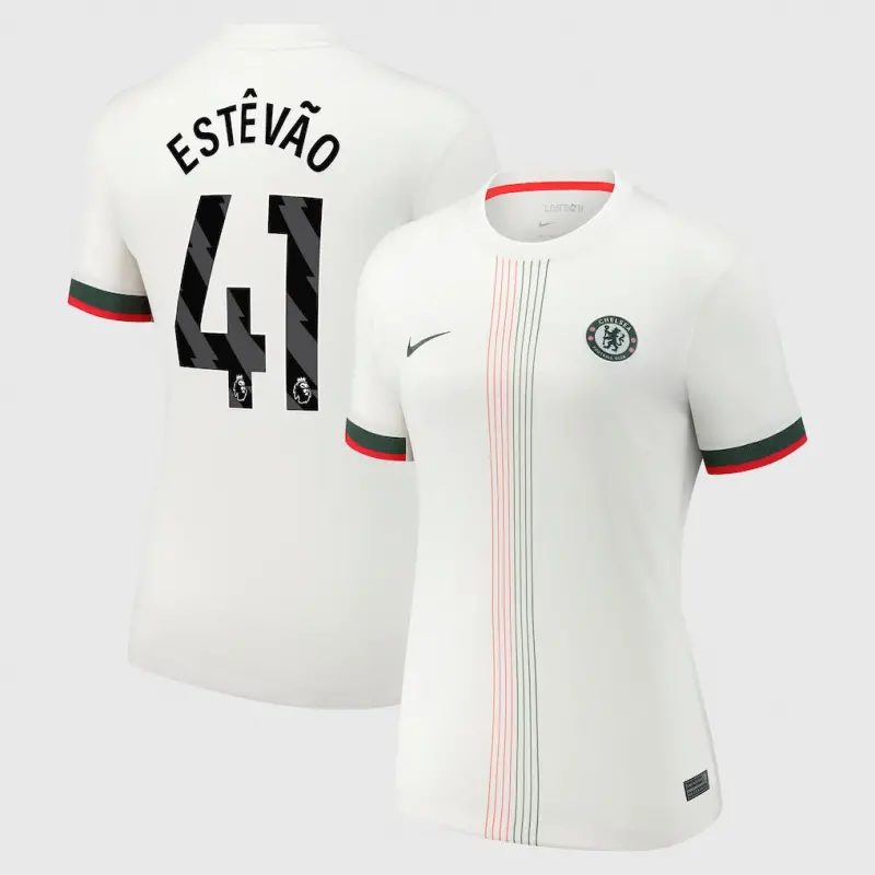 Chelsea chelsea nike auswärtsstadiontrikot 2025-26 – damen mit estêvão 41-aufdruck Trikot - Exklusive Chelsea Fußballbekleidung