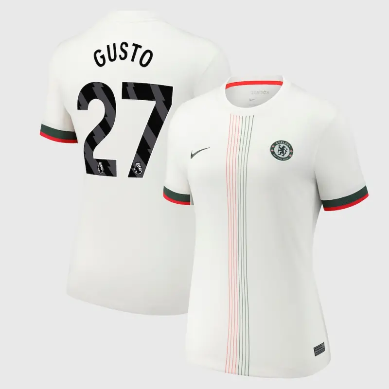 Chelsea chelsea nike auswärtsstadiontrikot 2025-26 – damen mit gusto 27-aufdruck Trikot - Exklusive Chelsea Fußballbekleidung
