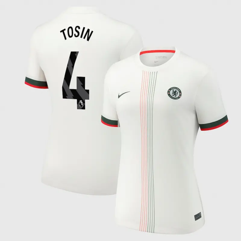 Chelsea chelsea nike auswärtsstadiontrikot 2025-26 – damen mit tosin 4-aufdruck Trikot - Exklusive Chelsea Fußballbekleidung