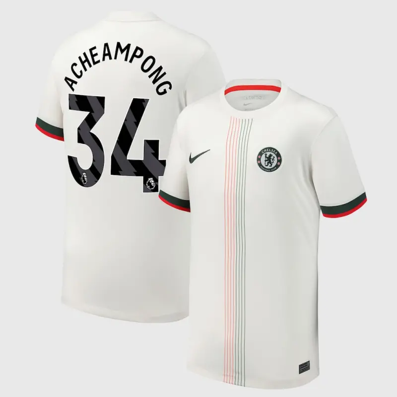 Chelsea chelsea nike auswärtsstadiontrikot 2025-26 – jugendliche mit acheampong 34-aufdruck Trikot - Exklusive Chelsea Fußballbekleidung