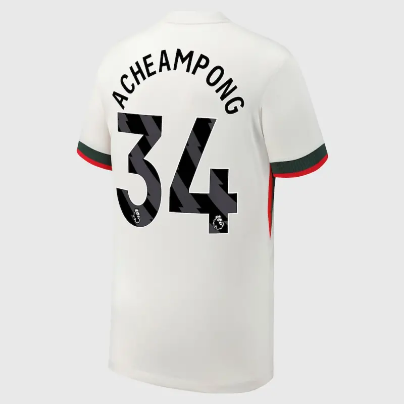 Chelsea chelsea nike auswärtsstadiontrikot 2025-26 – jugendliche mit acheampong 34-aufdruck Trikot - Exklusive Chelsea Fußballbekleidung Chelsea chelsea nike auswärtsstadiontrikot 2025-26 – jugendliche mit acheampong 34-aufdruck Trikot - Exklusive Chelsea Fußballbekleidung