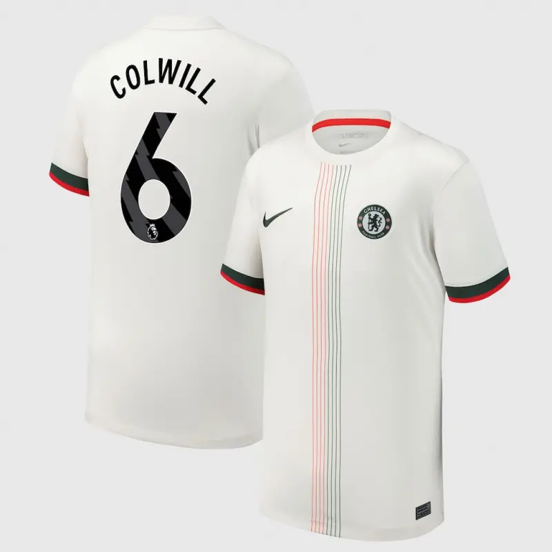 Chelsea chelsea nike auswärtsstadiontrikot 2025-26 – jugendliche mit colwill 6-aufdruck Trikot - Exklusive Chelsea Fußballbekleidung