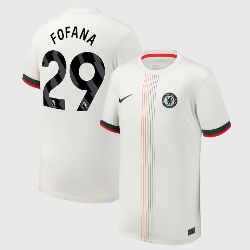 Chelsea chelsea nike auswärtsstadiontrikot 2025-26 – jugendliche mit fofana 29-aufdruck Trikot - Exklusive Chelsea Fußballbekleidung