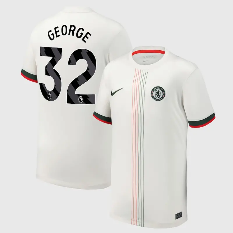 Chelsea chelsea nike auswärtsstadiontrikot 2025-26 – jugendliche mit george 32-aufdruck Trikot - Exklusive Chelsea Fußballbekleidung