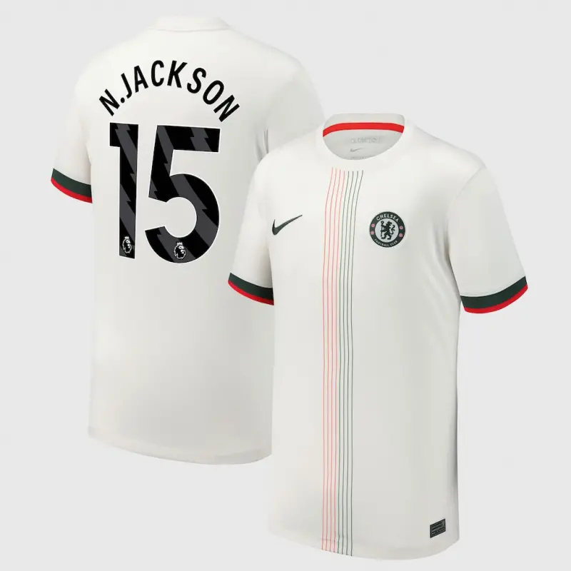 Chelsea chelsea nike auswärtsstadiontrikot 2025-26 – jugendliche mit n.jackson 15-aufdruck Trikot - Exklusive Chelsea Fußballbekleidung