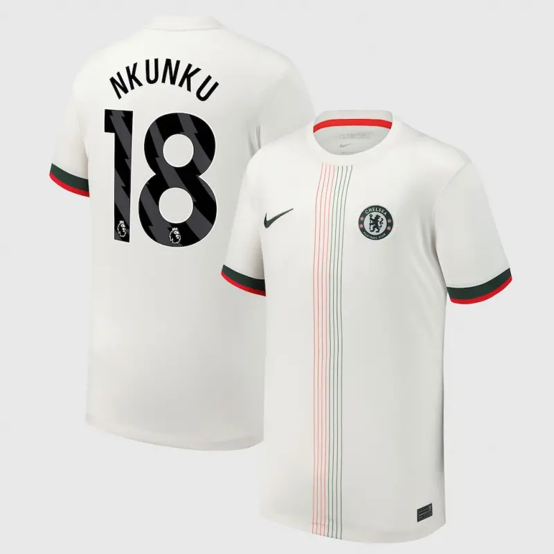 Chelsea chelsea nike auswärtsstadiontrikot 2025-26 – jugendliche mit nkunku 18-aufdruck Trikot - Exklusive Chelsea Fußballbekleidung