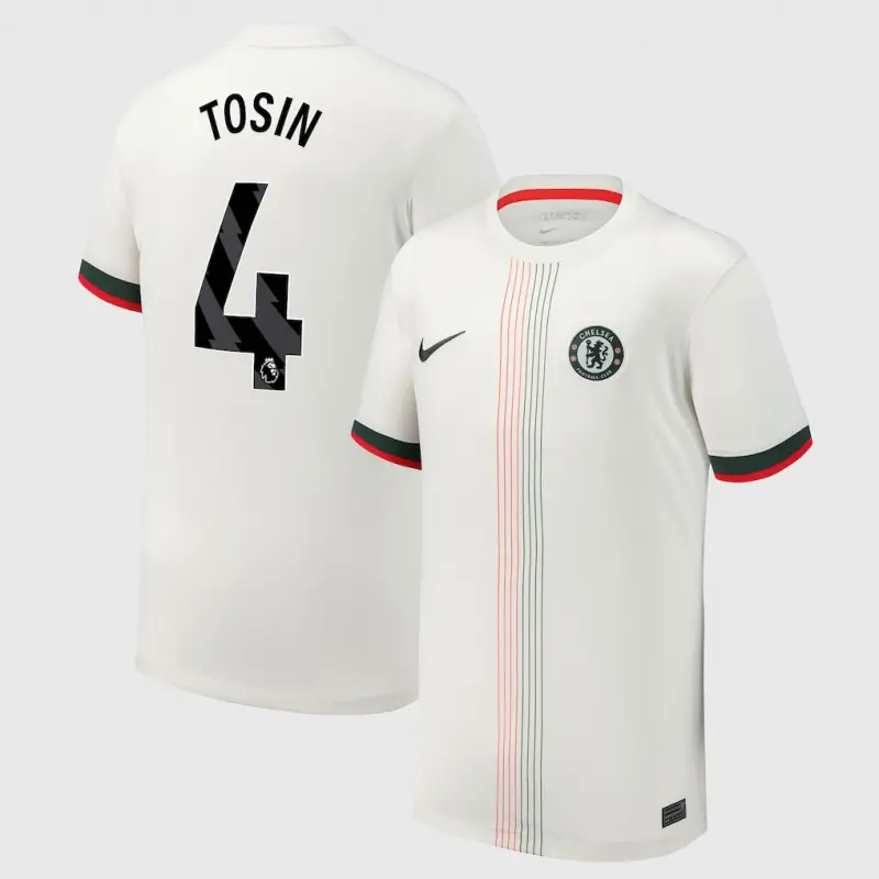Chelsea chelsea nike auswärtsstadiontrikot 2025-26 – jugendliche mit tosin 4-aufdruck Trikot - Exklusive Chelsea Fußballbekleidung