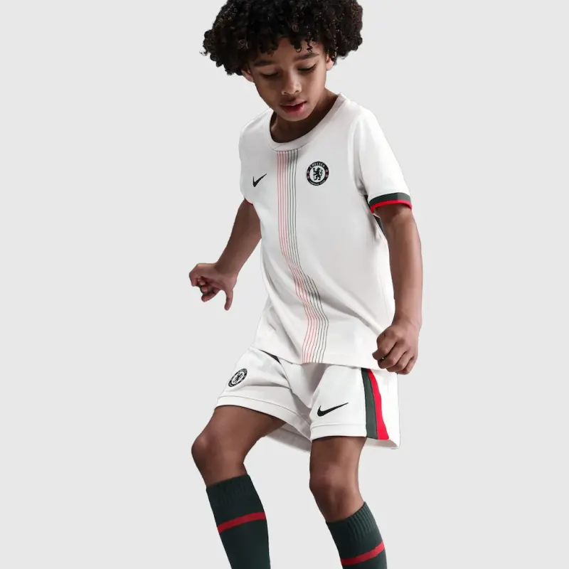 Chelsea chelsea nike away stadium minikit 2025-26 – kleine jugendliche mit individuellem aufdruck Trikot - Exklusive Chelsea Fußballbekleidung
