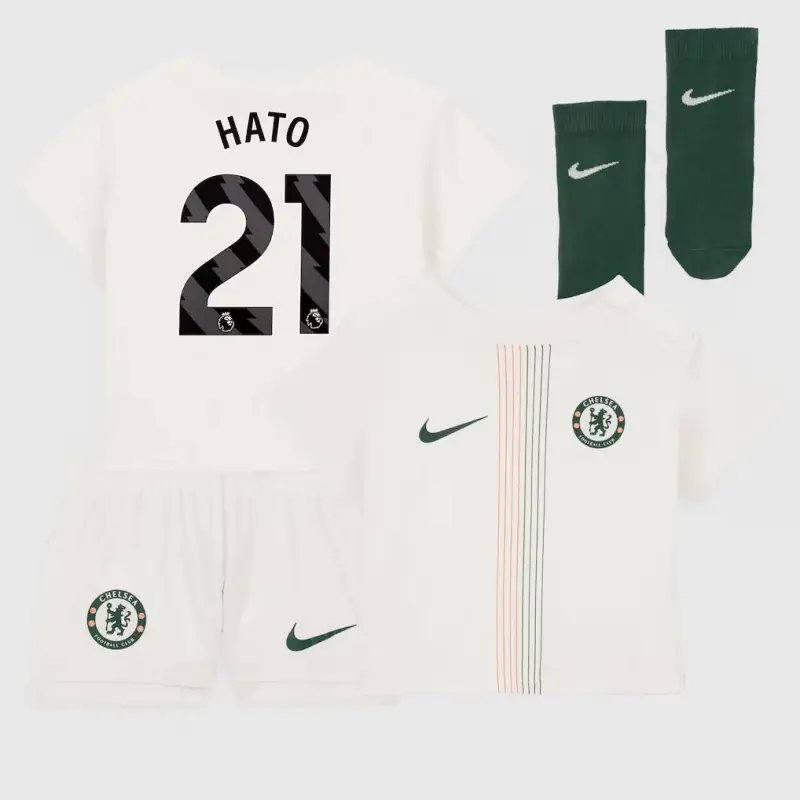 Chelsea chelsea nike away stadium minikit 2025-26 – kleinkinder mit hato 21-aufdruck Trikot - Exklusive Chelsea Fußballbekleidung