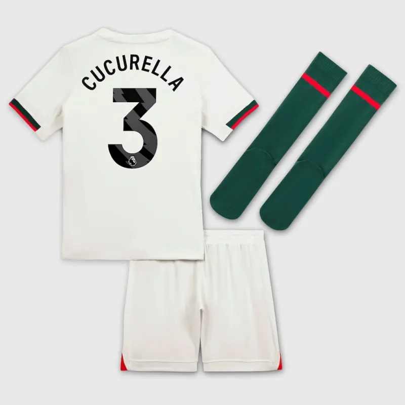 Chelsea chelsea nike away stadium minikit 2025-26 – kleine jugendliche mit cucurella 3-aufdruck Trikot - Exklusive Chelsea Fußballbekleidung Chelsea chelsea nike away stadium minikit 2025-26 – kleine jugendliche mit cucurella 3-aufdruck Trikot - Exklusive Chelsea Fußballbekleidung