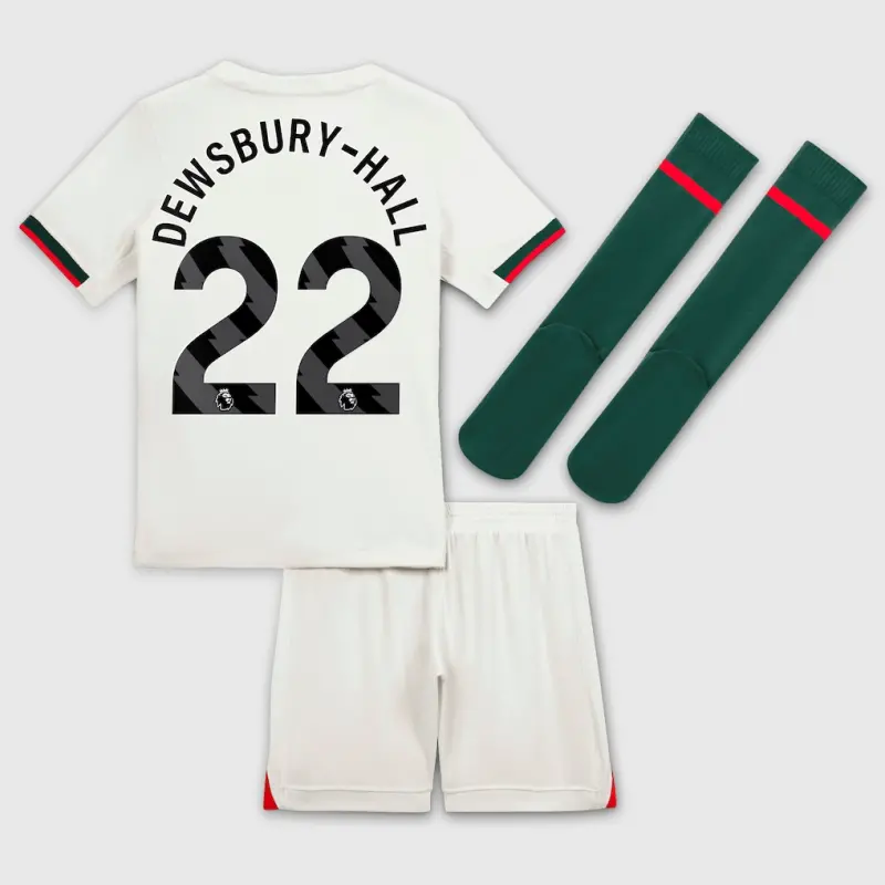 Chelsea chelsea nike away stadium minikit 2025-26 – kleine jugendliche mit dewsbury-hall 22-aufdruck Trikot - Exklusive Chelsea Fußballbekleidung Chelsea chelsea nike away stadium minikit 2025-26 – kleine jugendliche mit dewsbury-hall 22-aufdruck Trikot - Exklusive Chelsea Fußballbekleidung