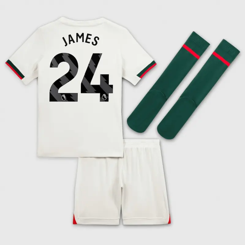 Chelsea chelsea nike away stadium minikit 2025-26 – kleine jugendliche mit james 24-aufdruck Trikot - Exklusive Chelsea Fußballbekleidung Chelsea chelsea nike away stadium minikit 2025-26 – kleine jugendliche mit james 24-aufdruck Trikot - Exklusive Chelsea Fußballbekleidung