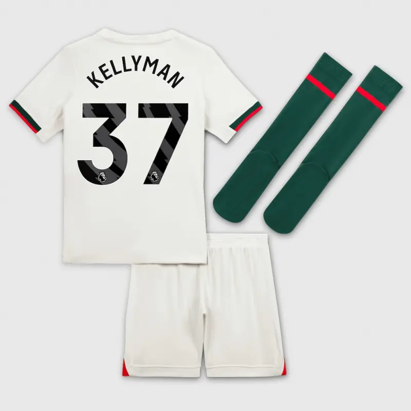 Chelsea chelsea nike away stadium minikit 2025-26 – kleine jugendliche mit kellyman 37-aufdruck Trikot - Exklusive Chelsea Fußballbekleidung Chelsea chelsea nike away stadium minikit 2025-26 – kleine jugendliche mit kellyman 37-aufdruck Trikot - Exklusive Chelsea Fußballbekleidung