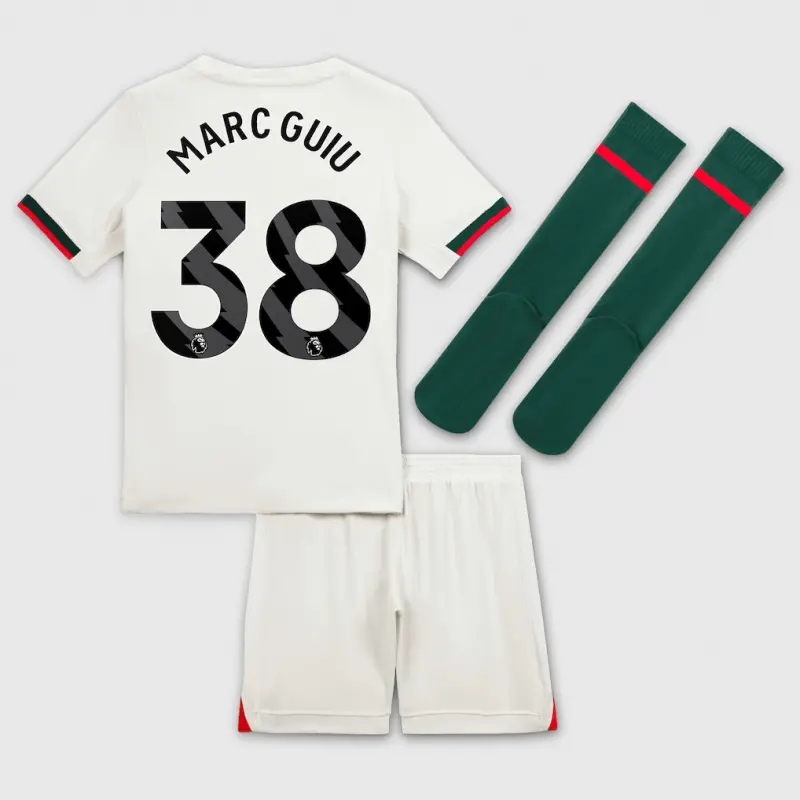 Chelsea chelsea nike away stadium minikit 2025-26 – kleine jugendliche mit marc guiu 38-aufdruck Trikot - Exklusive Chelsea Fußballbekleidung Chelsea chelsea nike away stadium minikit 2025-26 – kleine jugendliche mit marc guiu 38-aufdruck Trikot - Exklusive Chelsea Fußballbekleidung