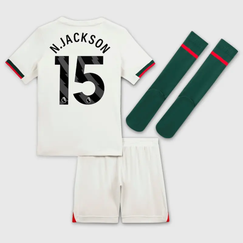 Chelsea chelsea nike away stadium minikit 2025-26 – kleine jugendliche mit n.jackson 15-aufdruck Trikot - Exklusive Chelsea Fußballbekleidung Chelsea chelsea nike away stadium minikit 2025-26 – kleine jugendliche mit n.jackson 15-aufdruck Trikot - Exklusive Chelsea Fußballbekleidung