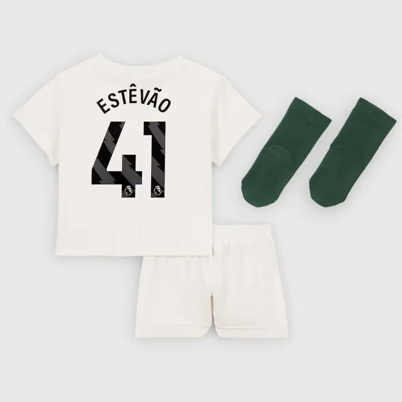 Chelsea chelsea nike away stadium minikit 2025-26 – kleinkinder mit estêvão 41-aufdruck Trikot - Exklusive Chelsea Fußballbekleidung Chelsea chelsea nike away stadium minikit 2025-26 – kleinkinder mit estêvão 41-aufdruck Trikot - Exklusive Chelsea Fußballbekleidung