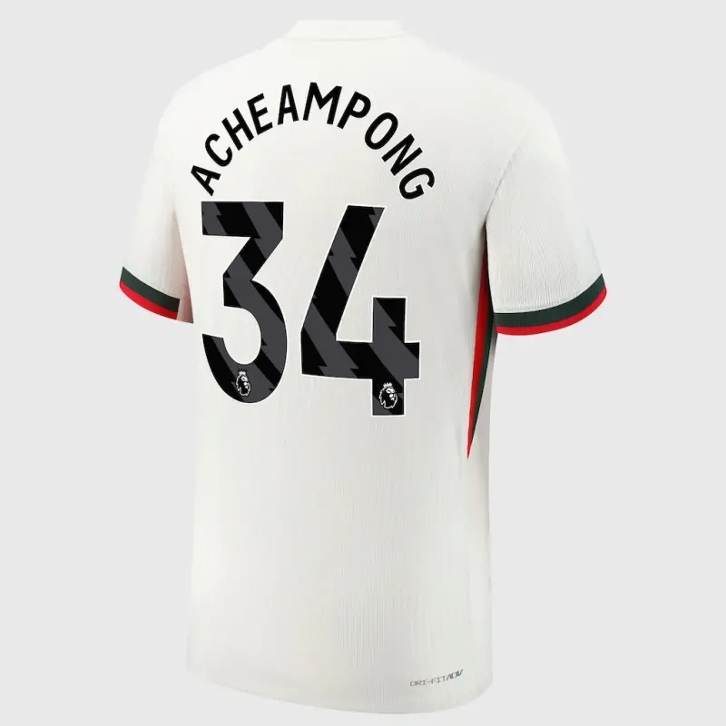 Chelsea chelsea nike dri fit adv auswärtsspieltrikot 2025-26 mit acheampong 34-aufdruck Trikot - Exklusive Chelsea Fußballbekleidung Chelsea chelsea nike dri fit adv auswärtsspieltrikot 2025-26 mit acheampong 34-aufdruck Trikot - Exklusive Chelsea Fußballbekleidung