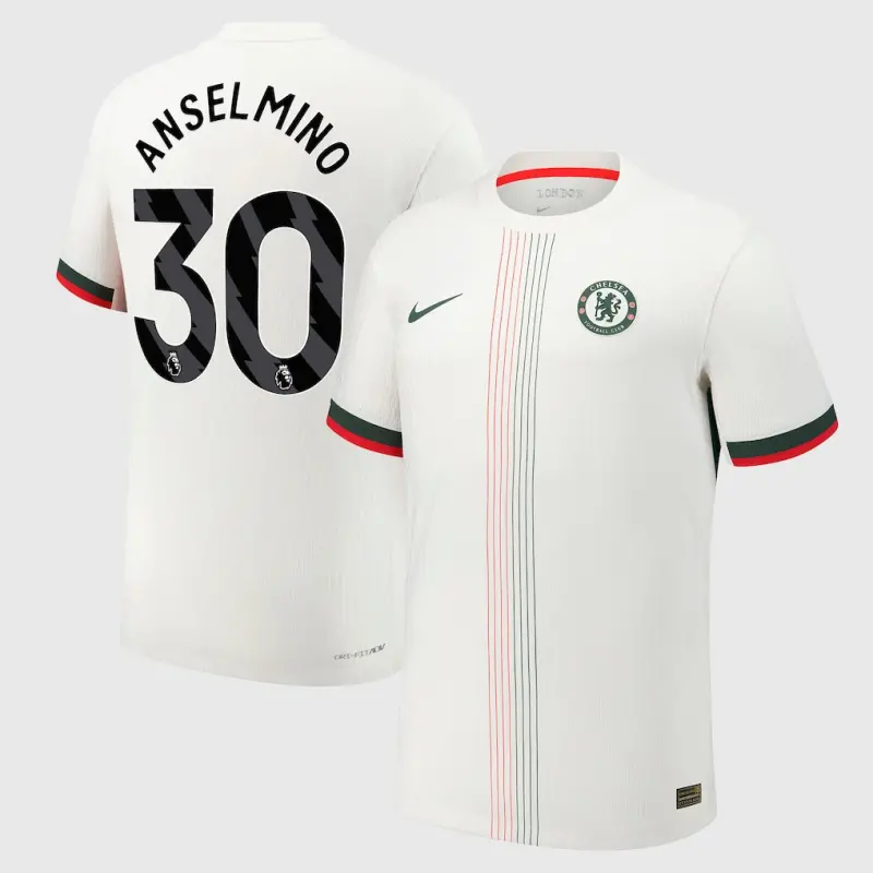 Chelsea chelsea nike dri fit adv auswärtsspieltrikot 2025-26 mit anselmino 30-aufdruck Trikot - Exklusive Chelsea Fußballbekleidung