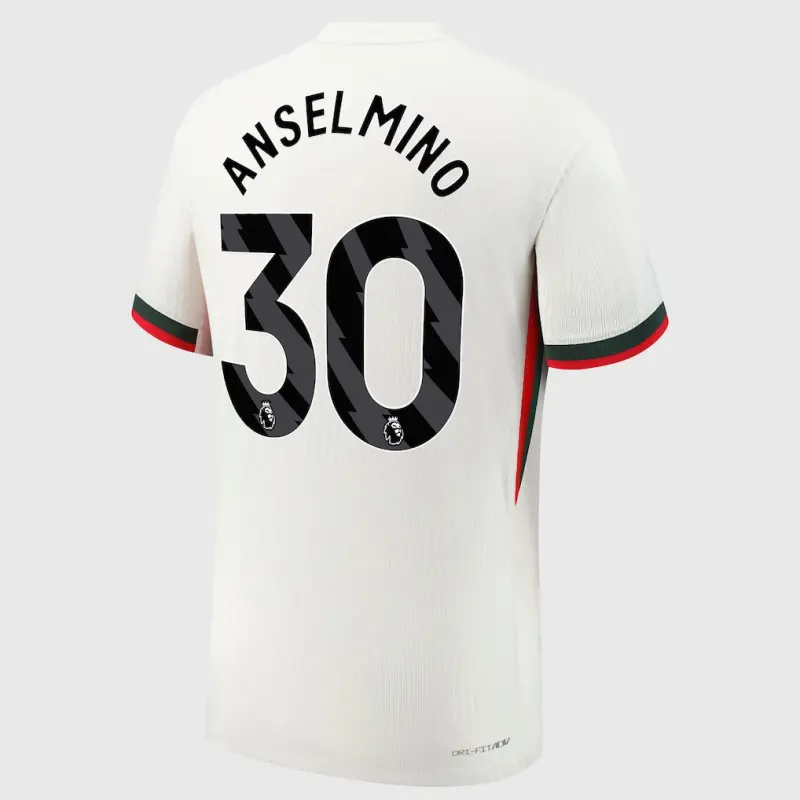 Chelsea chelsea nike dri fit adv auswärtsspieltrikot 2025-26 mit anselmino 30-aufdruck Trikot - Exklusive Chelsea Fußballbekleidung Chelsea chelsea nike dri fit adv auswärtsspieltrikot 2025-26 mit anselmino 30-aufdruck Trikot - Exklusive Chelsea Fußballbekleidung