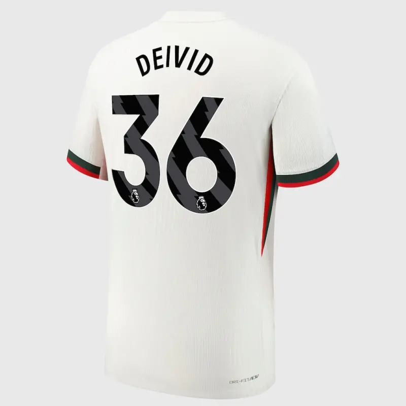 Chelsea chelsea nike dri fit adv auswärtsspieltrikot 2025-26 mit deivid 36-aufdruck Trikot - Exklusive Chelsea Fußballbekleidung Chelsea chelsea nike dri fit adv auswärtsspieltrikot 2025-26 mit deivid 36-aufdruck Trikot - Exklusive Chelsea Fußballbekleidung