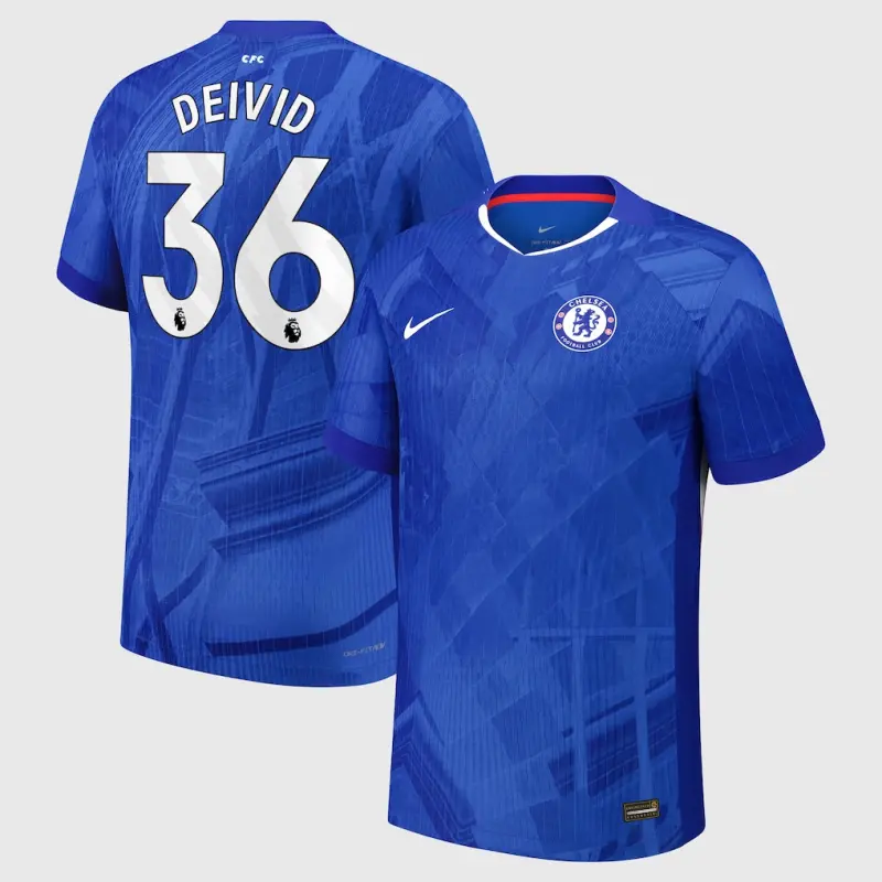Chelsea chelsea nike dri-fit adv heimspieltrikot 2025-26 – jugendliche mit deivid 36-aufdruck Trikot - Exklusive Chelsea Fußballbekleidung