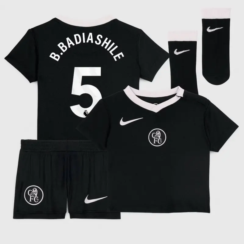 Chelsea chelsea nike drittes stadion-trikot 2025-26 – kleinkinder mit b. badiashile 5-aufdruck Trikot - Exklusive Chelsea Fußballbekleidung
