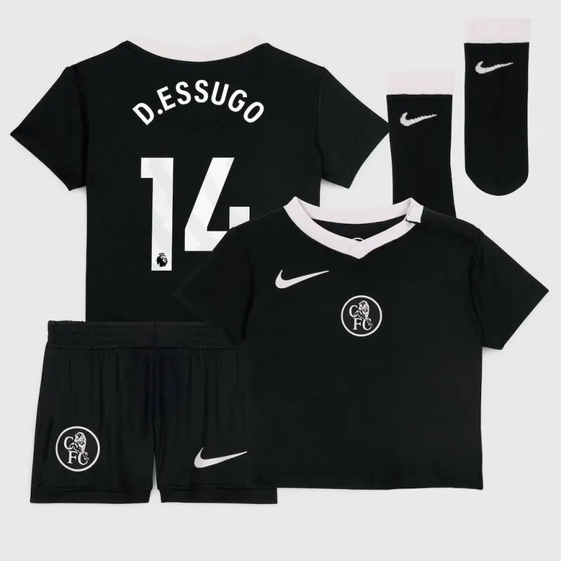 Chelsea chelsea nike drittes stadion-trikot 2025-26 – kleinkinder mit d.essugo 14-aufdruck Trikot - Exklusive Chelsea Fußballbekleidung