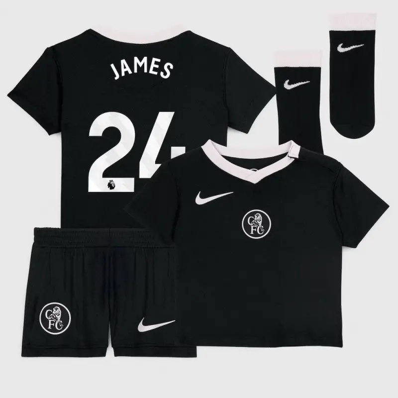 Chelsea chelsea nike drittes stadion-trikot 2025-26 – kleinkinder mit james 24-aufdruck Trikot - Exklusive Chelsea Fußballbekleidung