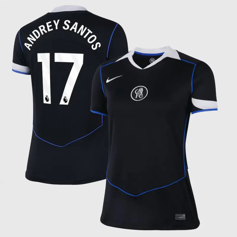 Chelsea chelsea nike drittes stadiontrikot 2025-26 – damen mit andrey santos 17-aufdruck Trikot - Exklusive Chelsea Fußballbekleidung