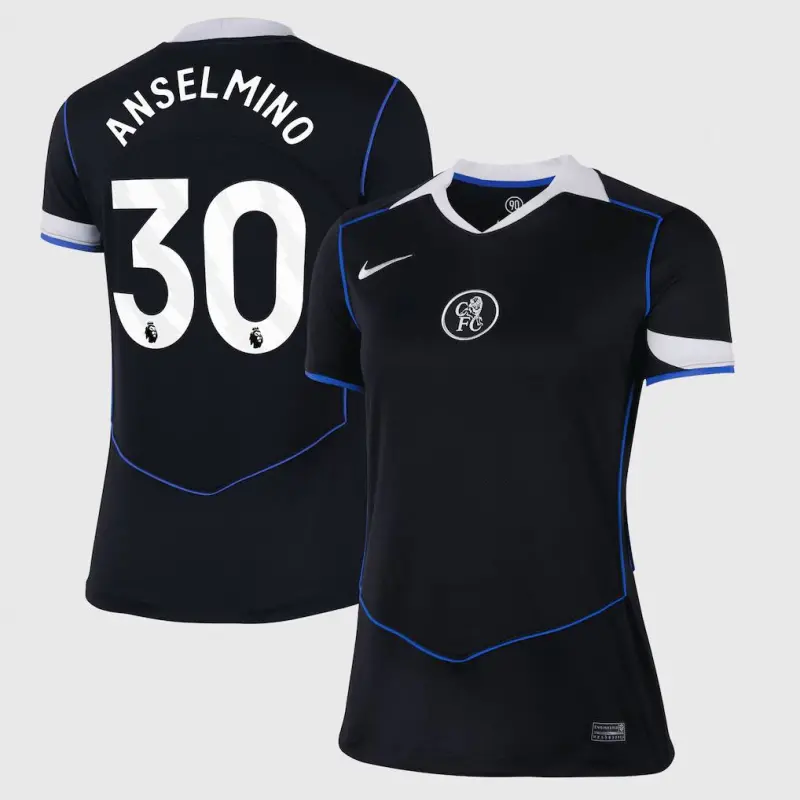 Chelsea chelsea nike drittes stadiontrikot 2025-26 – damen mit anselmino 30-aufdruck Trikot - Exklusive Chelsea Fußballbekleidung