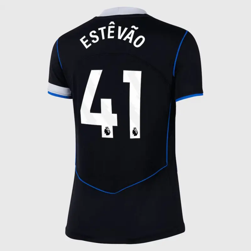 Chelsea chelsea nike drittes stadiontrikot 2025-26 – damen mit estêvão 41-aufdruck Trikot - Exklusive Chelsea Fußballbekleidung Chelsea chelsea nike drittes stadiontrikot 2025-26 – damen mit estêvão 41-aufdruck Trikot - Exklusive Chelsea Fußballbekleidung