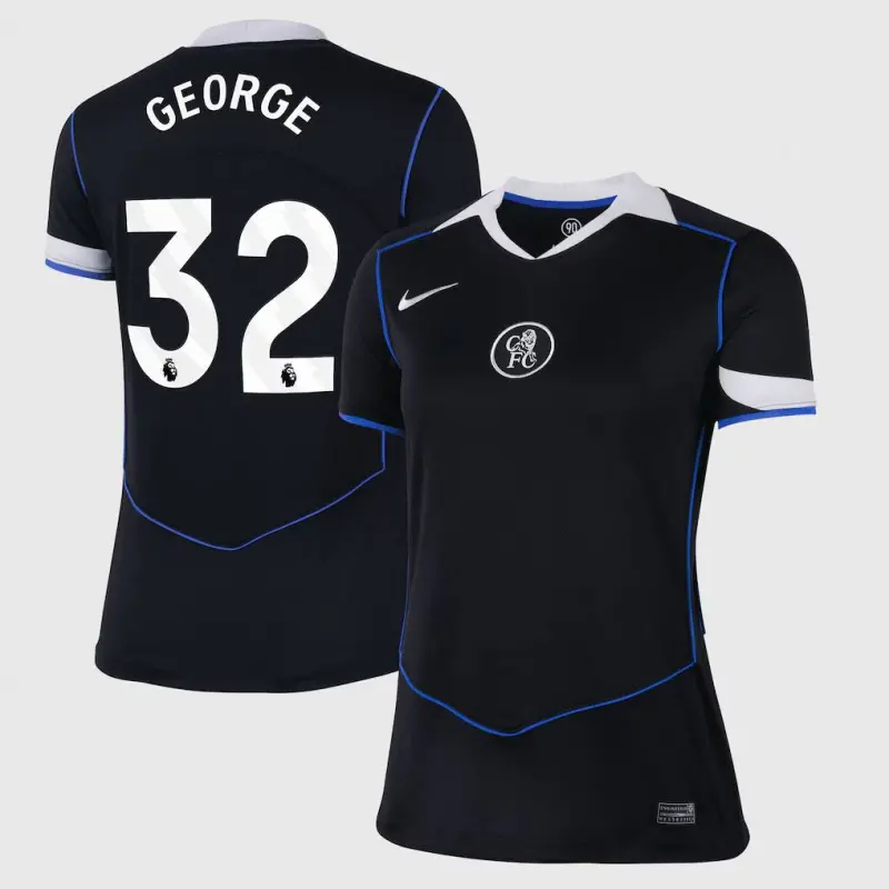 Chelsea chelsea nike drittes stadiontrikot 2025-26 – damen mit george 32-aufdruck Trikot - Exklusive Chelsea Fußballbekleidung