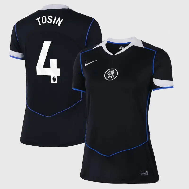 Chelsea chelsea nike drittes stadiontrikot 2025-26 – damen mit tosin 4-aufdruck Trikot - Exklusive Chelsea Fußballbekleidung