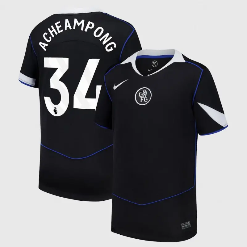 Chelsea chelsea nike drittes stadiontrikot 2025-26 – jugendliche mit acheampong 34-aufdruck Trikot - Exklusive Chelsea Fußballbekleidung