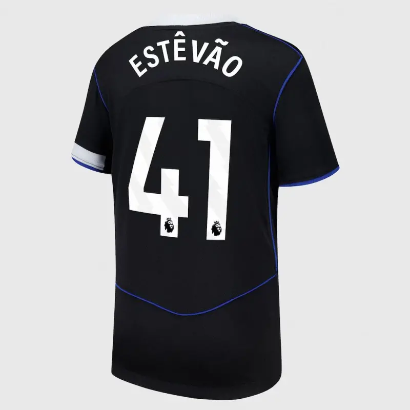 Chelsea chelsea nike drittes stadiontrikot 2025-26 – jugendliche mit aufdruck estêvão 41 Trikot - Exklusive Chelsea Fußballbekleidung Chelsea chelsea nike drittes stadiontrikot 2025-26 – jugendliche mit aufdruck estêvão 41 Trikot - Exklusive Chelsea Fußballbekleidung