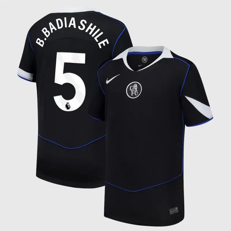 Chelsea chelsea nike drittes stadiontrikot 2025-26 – jugendliche mit b. badiashile 5-aufdruck Trikot - Exklusive Chelsea Fußballbekleidung