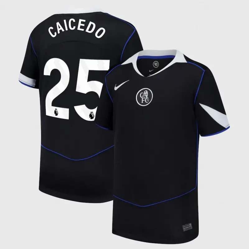 Chelsea chelsea nike drittes stadiontrikot 2025-26 – jugendliche mit caicedo 25-aufdruck Trikot - Exklusive Chelsea Fußballbekleidung